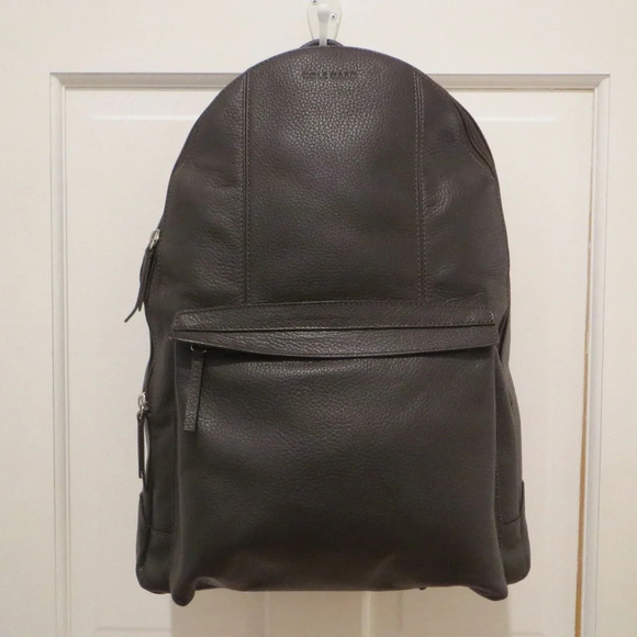COLE HAAN WAYLAND BROWN LEATHER PEBBLED BACKPACK - Picture 1 of 8